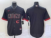 Men's Cincinnati Reds Blank Black 2023 City Connect Cool Base Stitched Jerseys,baseball caps,new era cap wholesale,wholesale hats