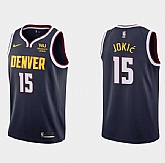 Men's Denver Nuggets #15 Nikola Jokic Navy Icon Edition Stitched Jersey Dzhi,baseball caps,new era cap wholesale,wholesale hats