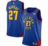 Men's Denver Nuggets #27 Jamal Murray Blue 2022-23 Statement Edition With NO.6 Patch Stitched Jersey Dzhi,baseball caps,new era cap wholesale,wholesale hats