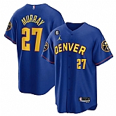 Men's Denver Nuggets #27 Jamal Murray Blue With No.6 Patch Cool Base Stitched Jersey Dzhi,baseball caps,new era cap wholesale,wholesale hats