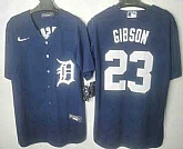Men's Detroit Tigers #23 Kirk Gibson Navy Blue Stitched Cool Base Jersey,baseball caps,new era cap wholesale,wholesale hats