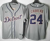 Men's Detroit Tigers #24 Miguel Cabrera Grey Stitched Cool Base Nike Jersey,baseball caps,new era cap wholesale,wholesale hats