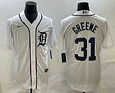Men's Detroit Tigers #31 Riley Greene White Cool Base Stitched Jersey,baseball caps,new era cap wholesale,wholesale hats