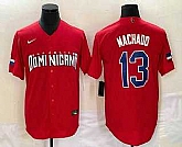 Men's Dominican Republic Baseball #13 Manny Machado 2023 Red World Classic Stitched Jerseys,baseball caps,new era cap wholesale,wholesale hats