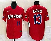 Men's Dominican Republic Baseball #13 Manny Machado Number 2023 Red World Classic Stitched Jerseys,baseball caps,new era cap wholesale,wholesale hats