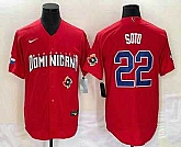 Men's Dominican Republic Baseball #22 Juan Soto 2023 Red World Classic Stitched Jerseys,baseball caps,new era cap wholesale,wholesale hats