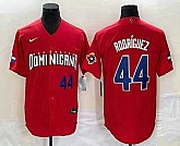 Men's Dominican Republic Baseball #44 Julio Rodriguez Number 2023 Red World Classic Stitched Jersey,baseball caps,new era cap wholesale,wholesale hats
