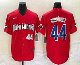 Men's Dominican Republic Baseball #44 Julio Rodriguez Number 2023 Red World Classic Stitched Jerseys,baseball caps,new era cap wholesale,wholesale hats