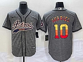 Men's Houston Astros #10 Yuli Gurriel Grey Gridiron Cool Base Stitched Baseball Jersey,baseball caps,new era cap wholesale,wholesale hats