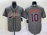 Men's Houston Astros #10 Yuli Gurriel Grey Gridiron Cool Base Stitched Jersey,baseball caps,new era cap wholesale,wholesale hats