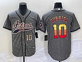 Men's Houston Astros #10 Yuli Gurriel Number Grey Gridiron Cool Base Stitched Baseball Jersey,baseball caps,new era cap wholesale,wholesale hats