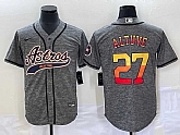 Men's Houston Astros #27 Jose Altuve Grey Gridiron Cool Base Stitched Baseball Jersey,baseball caps,new era cap wholesale,wholesale hats