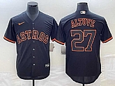 Men's Houston Astros #27 Jose Altuve Lights Out Black Fashion Stitched MLB Cool Base Nike Jersey,baseball caps,new era cap wholesale,wholesale hats
