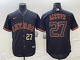 Men's Houston Astros #27 Jose Altuve Number Lights Out Black Fashion MLB Cool Base Nike Jerseys,baseball caps,new era cap wholesale,wholesale hats