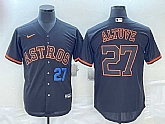 Men's Houston Astros #27 Jose Altuve Number Lights Out Black Fashion Stitched MLB Cool Base Nike Jerseys,baseball caps,new era cap wholesale,wholesale hats