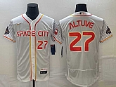 Men's Houston Astros #27 Jose Altuve Number White 2023 City Connect Flex Base Stitched Jerseys,baseball caps,new era cap wholesale,wholesale hats