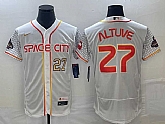 Men's Houston Astros #27 Jose Altuve Number White 2023 City Connect Flex Base Stitched MLB Jersey,baseball caps,new era cap wholesale,wholesale hats