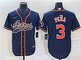 Men's Houston Astros #3 Jeremy Pena Navy Cool Base Stitched Baseball Jersey,baseball caps,new era cap wholesale,wholesale hats