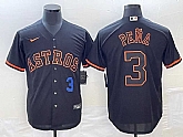 Men's Houston Astros #3 Jeremy Pena Number Lights Out Black Fashion MLB Cool Base Nike Jerseys,baseball caps,new era cap wholesale,wholesale hats