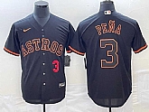 Men's Houston Astros #3 Jeremy Pena Number Lights Out Black Fashion Stitched Cool Base Nike Jerseys,baseball caps,new era cap wholesale,wholesale hats