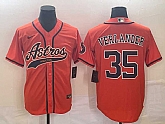 Men's Houston Astros #35 Justin Verlander Orange With Patch Cool Base Stitched Baseball Jersey,baseball caps,new era cap wholesale,wholesale hats