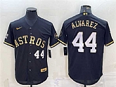 Men's Houston Astros #44 Yordan Alvarez Black Gold 2022 World Series Stitched Baseball Jersey,baseball caps,new era cap wholesale,wholesale hats
