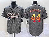 Men's Houston Astros #44 Yordan Alvarez Grey Gridiron Cool Base Stitched Baseball Jersey,baseball caps,new era cap wholesale,wholesale hats