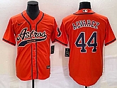 Men's Houston Astros #44 Yordan Alvarez Orange With Patch Cool Base Stitched Baseball Jersey,baseball caps,new era cap wholesale,wholesale hats