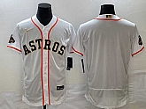 Men's Houston Astros Blank 2023 White Gold World Serise Champions Patch Flex Base Stitched Jersey,baseball caps,new era cap wholesale,wholesale hats