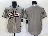 Men's Houston Astros Blank Grey Cool Base Stitched Baseball Jersey,baseball caps,new era cap wholesale,wholesale hats