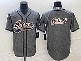 Men's Houston Astros Blank Grey Gridiron With Patch Cool Base Stitched Baseball Jersey,baseball caps,new era cap wholesale,wholesale hats
