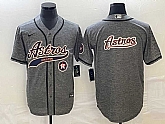 Men's Houston Astros Blank Grey Gridiron With Patch Cool Base Stitched Baseball Jerseys,baseball caps,new era cap wholesale,wholesale hats