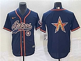 Men's Houston Astros Navy Team Big Logo With Patch Cool Base Stitched Baseball Jersey,baseball caps,new era cap wholesale,wholesale hats