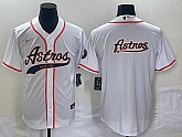 Men's Houston Astros White Team Big Logo Cool Base Stitched Baseball Jersey,baseball caps,new era cap wholesale,wholesale hats