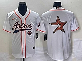 Men's Houston Astros White Team Big Logo Cool Base Stitched Jersey,baseball caps,new era cap wholesale,wholesale hats