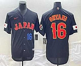 Men's Japan #16 Shohei Ohtani Number 2023 Black World Classic Stitched Jersey,baseball caps,new era cap wholesale,wholesale hats