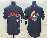 Men's Japan Baseball 2023 Black World Big Logo With Patch Classic Stitched Jerseys,baseball caps,new era cap wholesale,wholesale hats