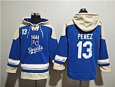 Men's Kansas City Royals #13 Salvador Perez Blue Ageless Must-Have Lace-Up Pullover Hoodie,baseball caps,new era cap wholesale,wholesale hats