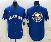 Men's Kansas City Royals Big Logo Blue 2022 City Connect Cool Base Stitched Jerseys,baseball caps,new era cap wholesale,wholesale hats