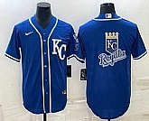 Men's Kansas City Royals Big Logo Light Blue Stitched MLB Cool Base Nike Jerseys,baseball caps,new era cap wholesale,wholesale hats