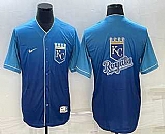 Men's Kansas City Royals Big Logo Nike Blue Fade Stitched Jerseys,baseball caps,new era cap wholesale,wholesale hats