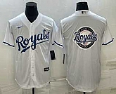 Men's Kansas City Royals Big Logo White Stitched MLB Cool Base Nike Jersey,baseball caps,new era cap wholesale,wholesale hats