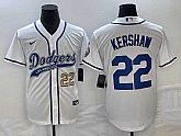 Men's Los Angeles Dodgers #22 Clayton Kershaw Number White Cool Base Stitched Baseball Jersey,baseball caps,new era cap wholesale,wholesale hats