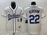 Men's Los Angeles Dodgers #22 Clayton Kershaw White Cool Base Stitched Baseball Jersey,baseball caps,new era cap wholesale,wholesale hats