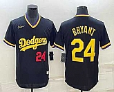Men's Los Angeles Dodgers #24 Kobe Bryant Number Black Pullover Throwback Nike Jerseys,baseball caps,new era cap wholesale,wholesale hats