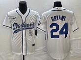 Men's Los Angeles Dodgers #24 Kobe Bryant White With Patch Cool Base Stitched Jersey,baseball caps,new era cap wholesale,wholesale hats
