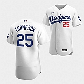 Men's Los Angeles Dodgers #25 Trayce Thompson White Flex Base Stitched Jersey Dzhi,baseball caps,new era cap wholesale,wholesale hats