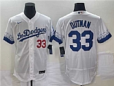 Men's Los Angeles Dodgers #33 James Outman White City Connect Flex Base Stitched Baseball Jersey,baseball caps,new era cap wholesale,wholesale hats