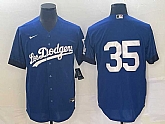 Men's Los Angeles Dodgers #35 Cody Bellinger NO Name Blue 2021 City Connect Cool Base Stitched Jersey,baseball caps,new era cap wholesale,wholesale hats