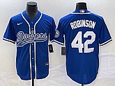 Men's Los Angeles Dodgers #42 Jackie Robinson Blue With Patch Cool Base Stitched Baseball Jersey,baseball caps,new era cap wholesale,wholesale hats